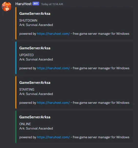 Discord Hooks Output in Discord