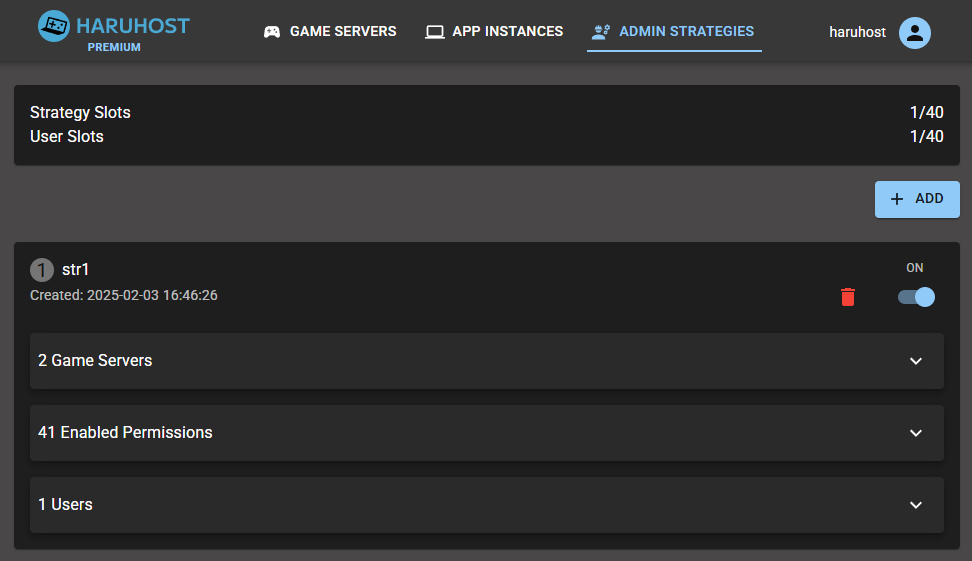 Create highly customizeable admin strategies