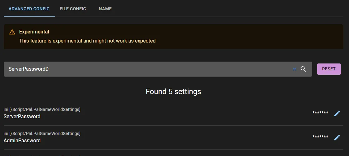 Advanced Config UI
