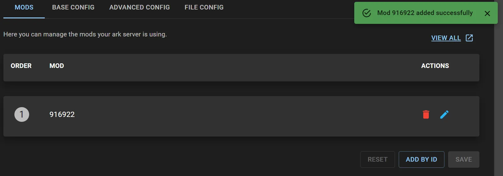 mods add by id added