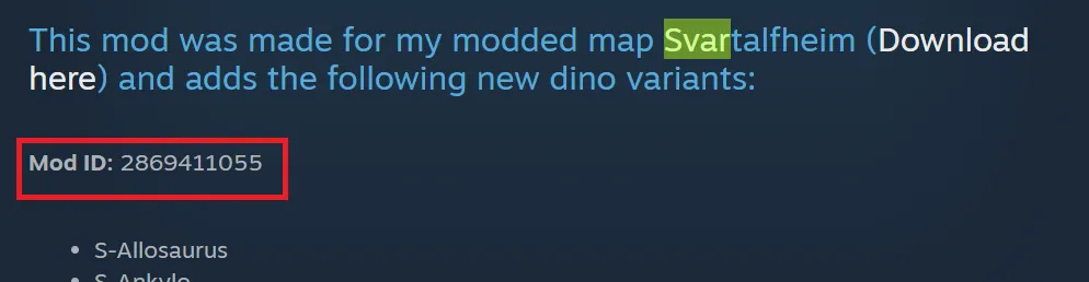 Mod ID Copy