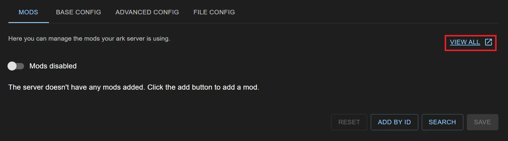 Mods View All Click