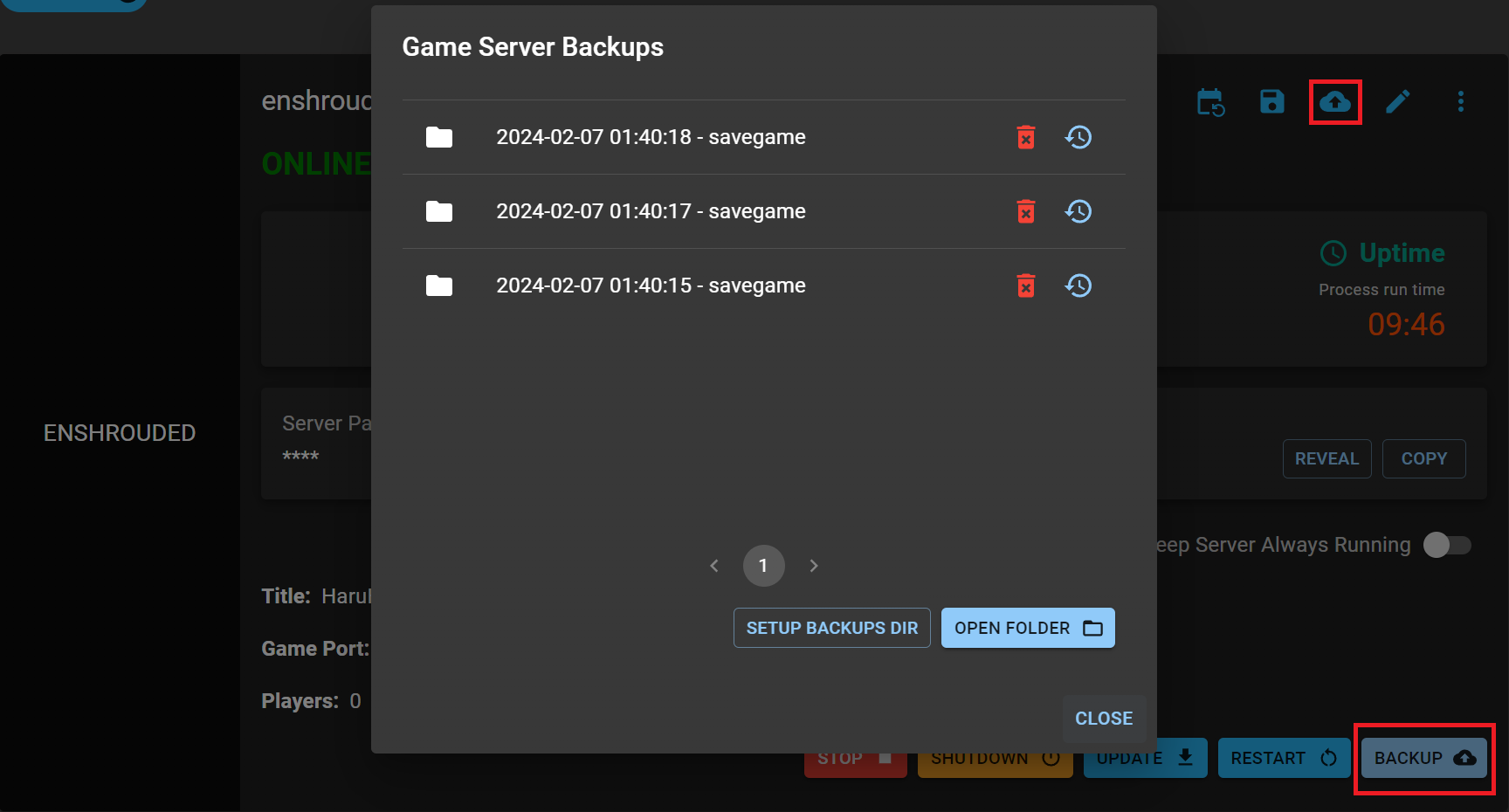 Backups