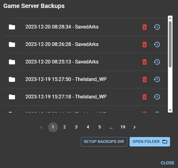 Backups UI V2