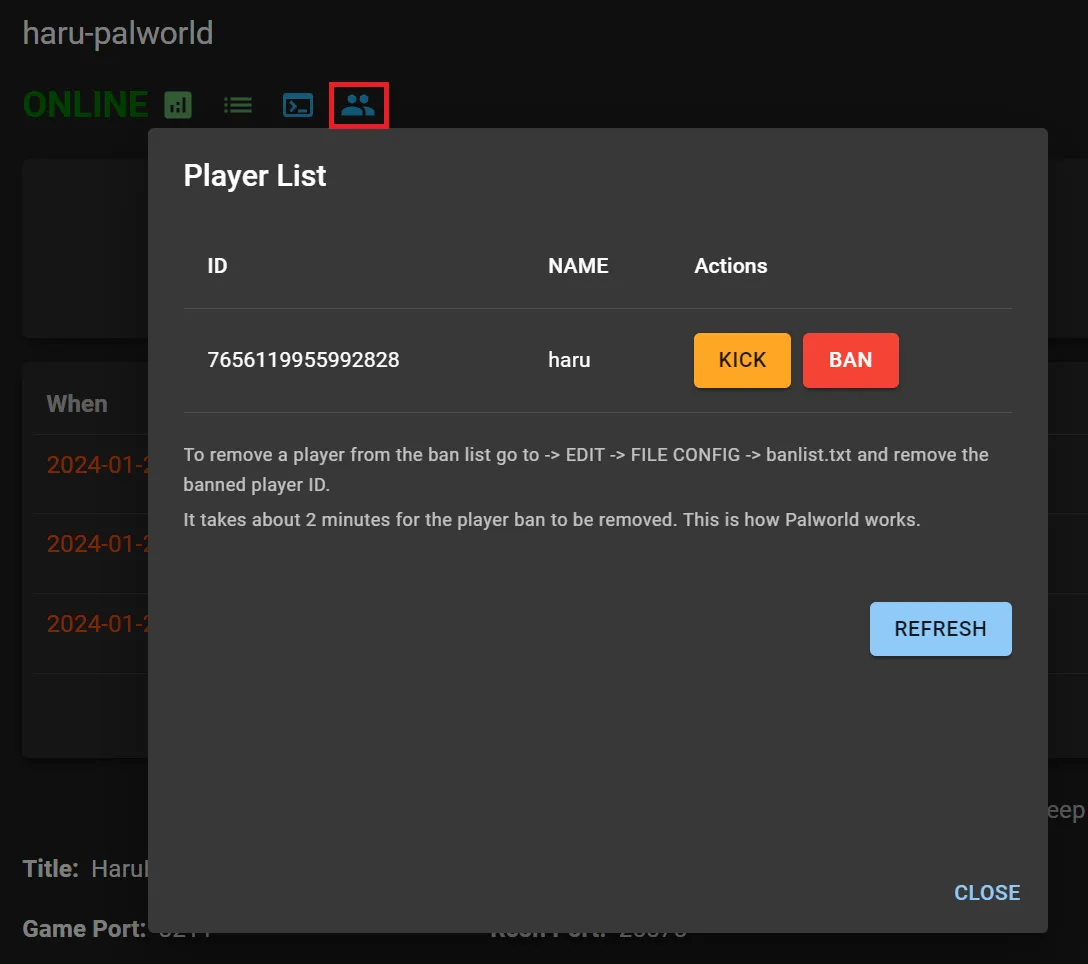 RCON Console UI